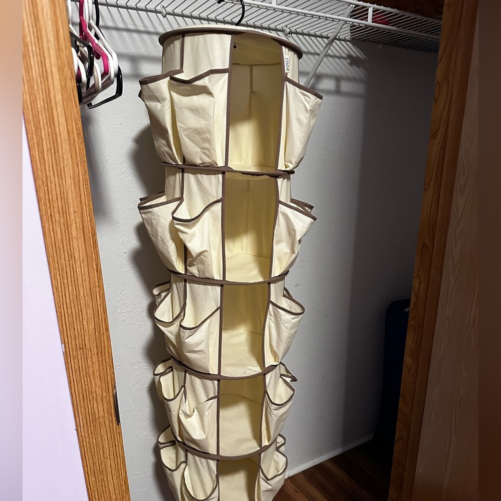 Hanging shoe organizer